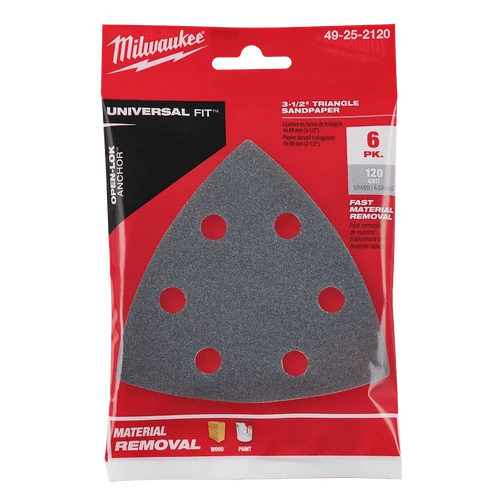 OPEN-LOK&trade;&nbsp;89mm 120 Grit H&amp;L Sandpaper 6PK