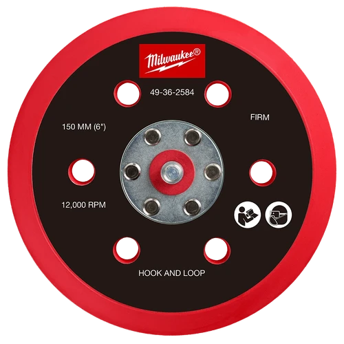 150mm Hook and Loop Sander Backing Pad - Firm