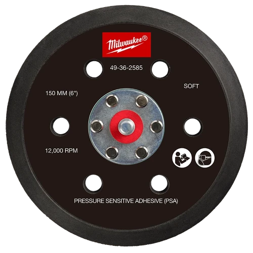 150mm Pressure Sensitive Adhesive Sander Backing Pad - Soft