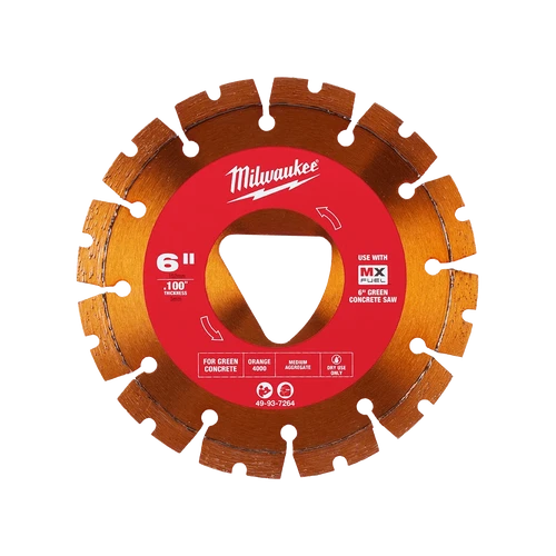150mm (6&quot;) Green Concrete Diamond Blade - Orange