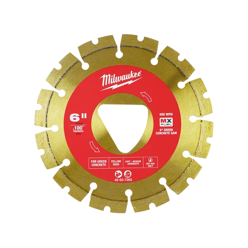 150mm (6&quot;) Green Concrete Diamond Blade - Yellow