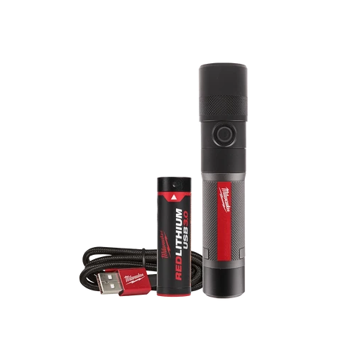 REDLITHIUM&trade; USB Rechargeable 1100L Twist Focus Flashlight 3.0Ah Kit