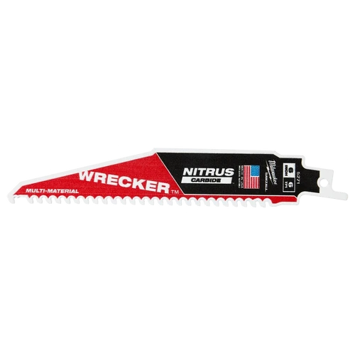 SAWZALL&trade; The WRECKER&trade; with NITRUS CARBIDE&trade; Teeth Demolition 150mm 6&quot; 6TPI Blade 1 Pack