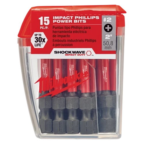 SHOCKWAVE&trade; Power Bit Phillips #2 50mm (2&quot;) - 15 Pk