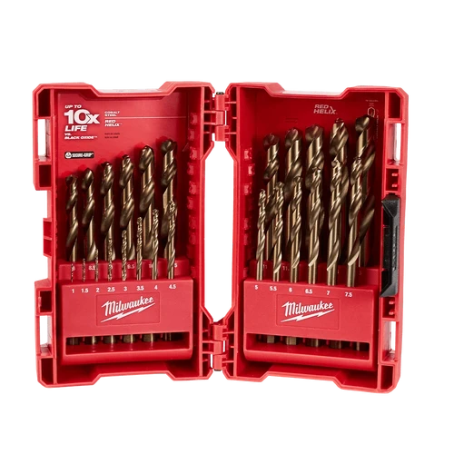 Red Helix&trade; Cobalt Drill Bit Kit 25PC