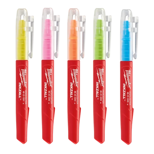 INKZALL&trade; Coloured Highlighters (5 Pk)