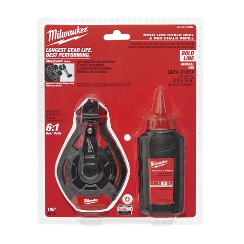 30m Bold Line Chalk Reel Kit w/ Red Chalk