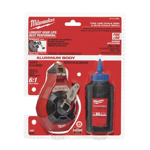 30m Fine Line Chalk Reel Kit w/ Blue Chalk