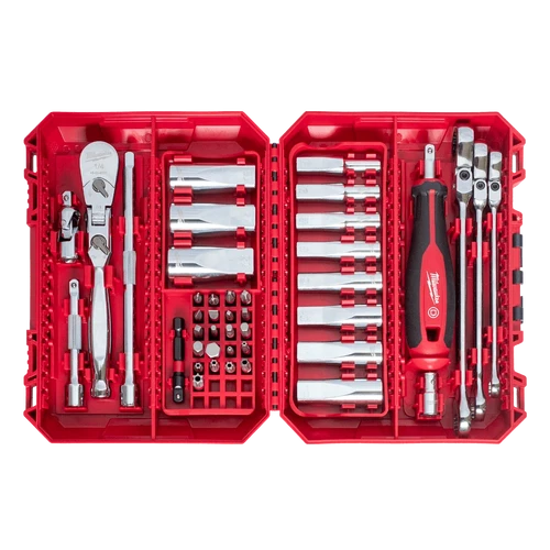 1/4&quot; Drive 42pc Premium Metric Socket, Bit &amp; Wrench Set