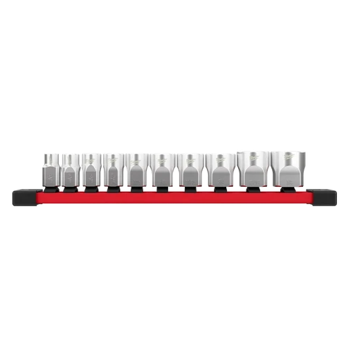 3/8&quot; Drive 10 Piece Standard SAE Socket Set with Storage Rail