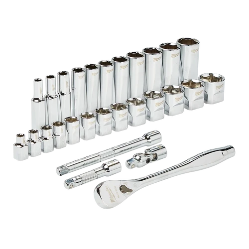 3/8&quot; Drive 28pc Ratchet &amp; Socket Set - SAE