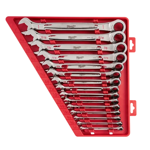 15pc Ratcheting Combination Wrench Set &ndash; SAE