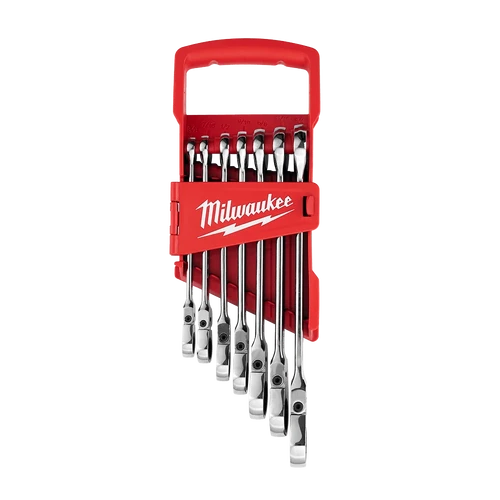 7pc Flex Head Ratcheting Combination Wrench Set &ndash; SAE