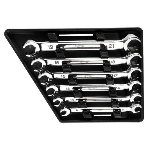 6pc Double End Flare Nut Wrench Set - Metric