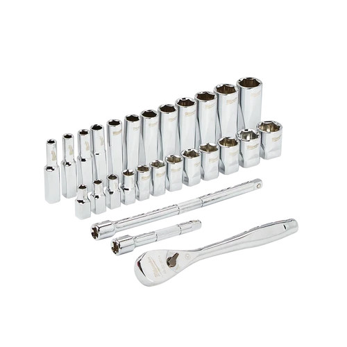 1/4&quot; Drive 28pc Ratchet &amp; Socket Set - Metric