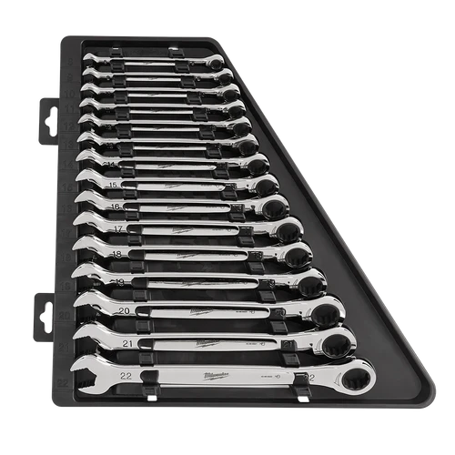 15pc Ratcheting Combination Wrench Set &ndash; Metric