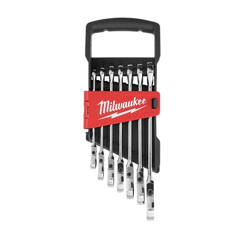 7pc Flex Head Ratcheting Combination Wrench Set &ndash; Metric