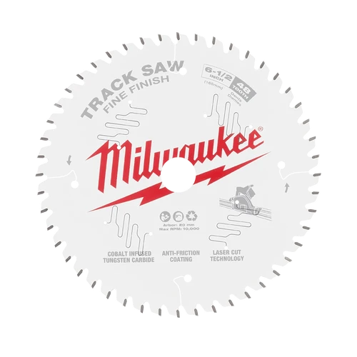 165mm (6-1/2&quot;) 48T Wood Track Saw Blade Fine Finish