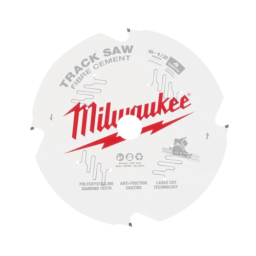 160mm (6-1/2&quot;) 4T Fibre Cement Track Saw Blade PCD