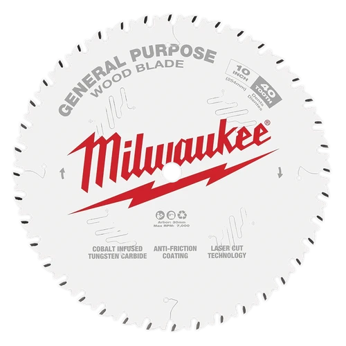 254mm (10&quot;) 40T Wood Circular Saw Blade General Purpose