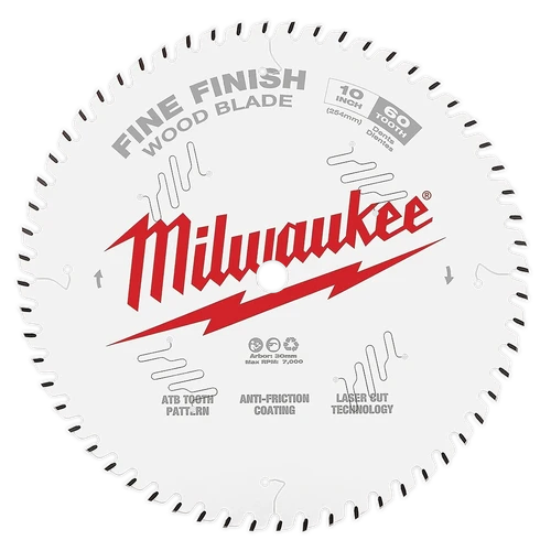 254mm (10&quot;) 60T Wood Circular Saw Blade Fine Finish