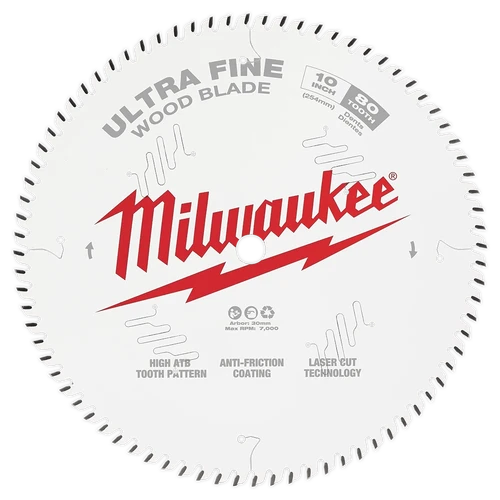 254mm (10&quot;) 80T Wood Circular Saw Blade Ultra Fine Finish