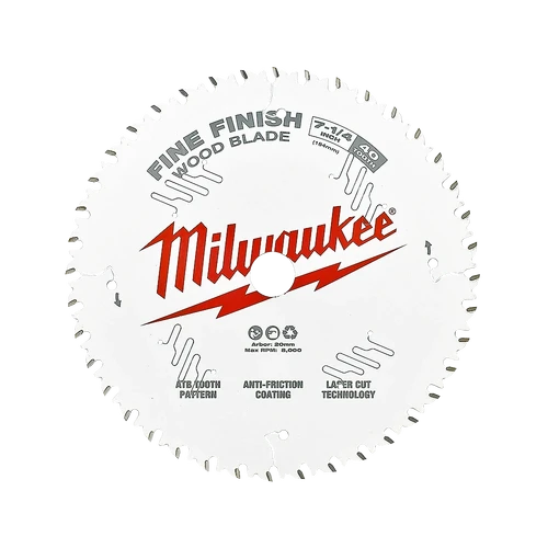 184mm (7-1/4&quot;) 40T Wood Circular Saw Blade Fine Finish