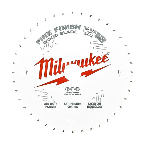 210mm (8-1/4&quot;) 40T Wood Circular Saw Blade Fine Finish