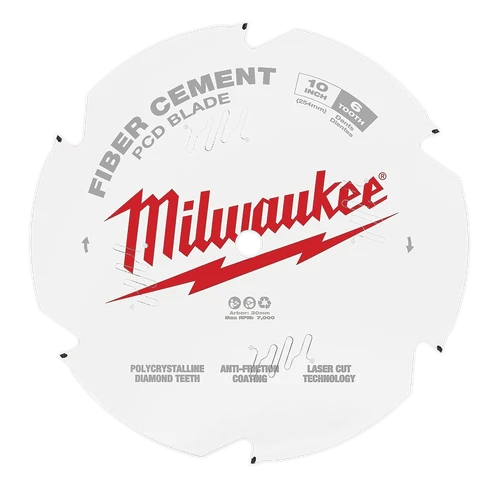 254mm (10&quot;) 6T Fibre Cement Circular Saw Blade PCD