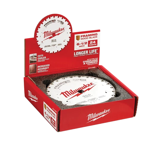 165mm (6-1/2&quot;) 24T Wood Circular Saw Blade Framing 10pc Counter Box