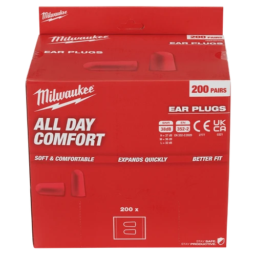 Tapered Uncorded Ear Plugs 200PK