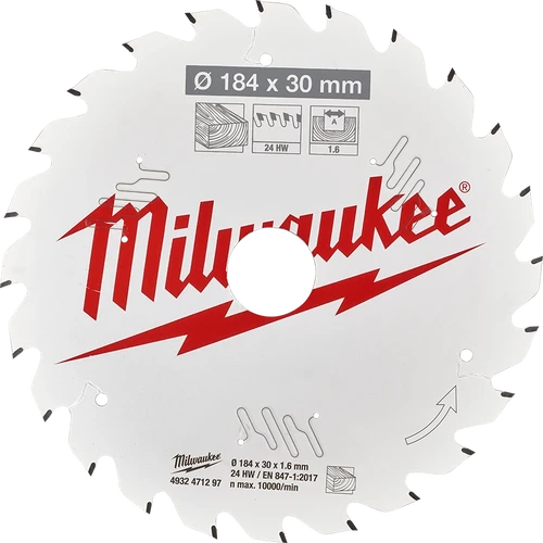 184mm (7-1/4&quot;) 24T Wood Circular Saw Blade Framing 30mm Arbor for M18 FUEL&trade; Rear Handle Circular Saw