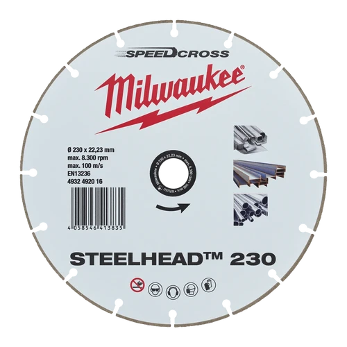 230mm (9&quot;) STEELHEAD&trade; Metal Diamond Cut-Off Blade