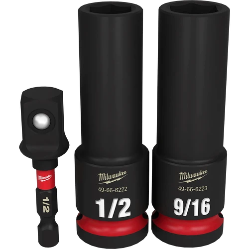 Shockwave 1/2&quot; Drive 3PC SAE Deep 6 Point Impact Socket Set