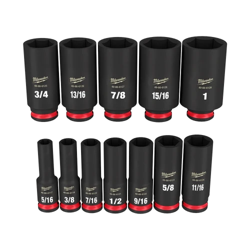 SHOCKWAVE&trade; 3/8&quot; Drive 12PC SAE Deep 6 Point Impact Socket Set