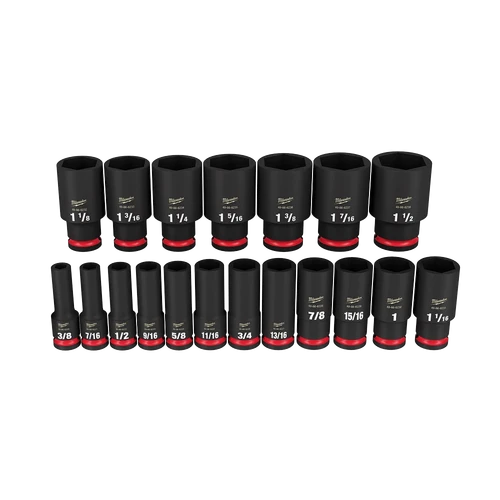 SHOCKWAVE Impact Duty&trade; 1/2&quot; Drive 19PC SAE Deep 6 Point Impact Socket Set
