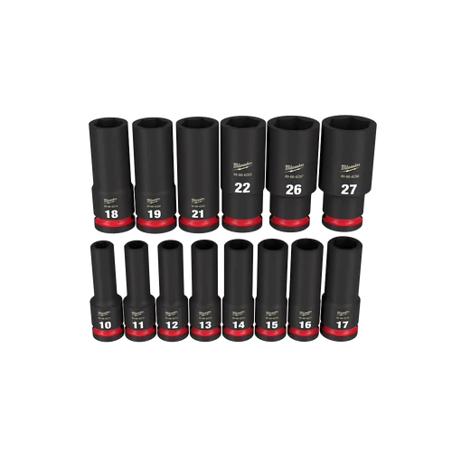 SHOCKWAVE&trade; 1/2&quot; Drive 14PC Metric Deep 6 Point Impact Socket Set