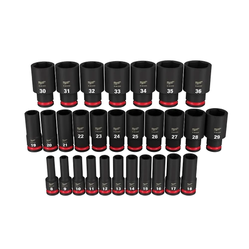 SHOCKWAVE&trade; 1/2&quot; Drive 29PC Metric Deep 6 Point Impact Socket Set