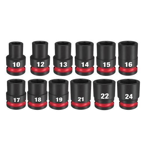 SHOCKWAVE&trade; 1/2&quot; Drive 12PC Metric Standard 6 Point Impact Socket Set