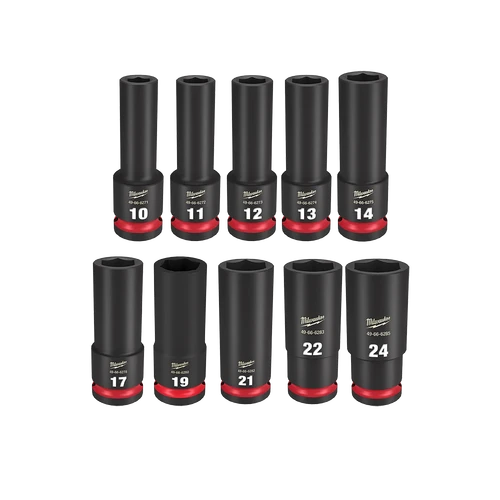 SHOCKWAVE&trade; 1/2&quot; Drive 10PC Metric Deep 6 Point Impact Socket Set