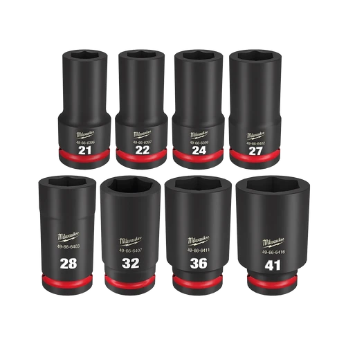 SHOCKWAVE&trade; 3/4&quot; Drive 8PC Metric Deep 6 Point Impact Socket Set