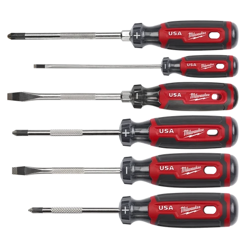 USA Made Cushion Grip Screwdriver Set 6pc