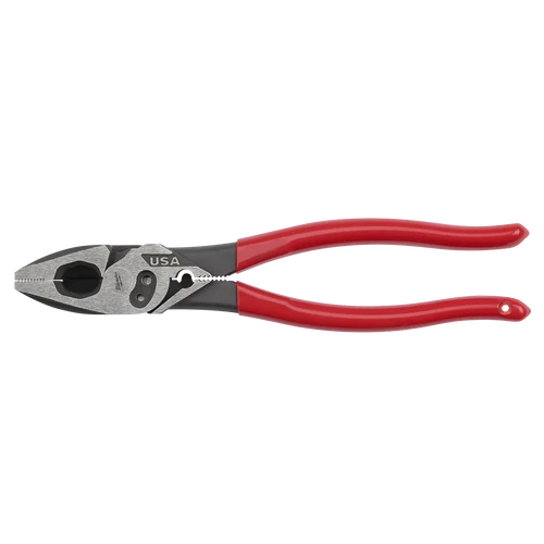 USA Made Dipped Grip 228mm (9&quot;) Lineman's Pliers ​with Crimper