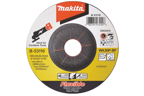 INOX Cut-off discs 125x4x22.23mm Flexible grinding wheel B-53110 125mm x 4mm thick Flexible Grinding Disc DGA512 GA005G DGA504 DGA506 DGA508 DGA518 GA013G GA023G GA029G GA050G