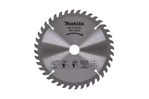 Wood & Nail Saw blades 160mm (6-&#188;&quot;) x 40T TCT Saw Blade (D-34263) D-34263 160 x 20 x 40T 2.0 18° 16 9540