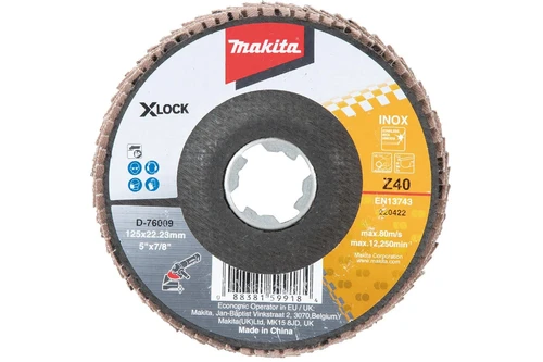 X-Lock discs X-LOCK 125mm Flap Disc Zirconia Angled D-76009 125mm X-LOCK 125mm Flap Disc Zirconia Angled 40g Stainless, Metal, Steel, Aluminium