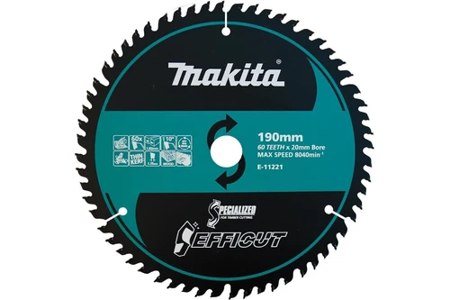 Efficut blades EFFICUT 190mm Wood Cutting Blades E-11209 190mm x 25 Teeth x 20mm Bore Carbide tipped Saw Blade 1.85mm 10° 20mm 8,040min-1