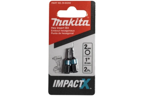 ImpactX bits ImpactX Hex Insert Bits B-65202 2mm 25mm 2pk