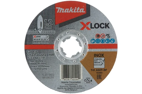 X-Lock discs X-LOCK 125mm x 1.2 x 22.23 Thin Cut-off Wheel Flat E-00418 X-LOCK 125mm x 1.2 x 22.23 Thin Cut-off wheel Flat 
