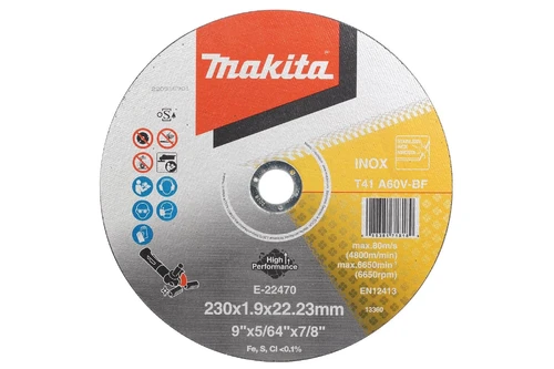 Cut Off Discs 230 x 1.9mm INOX Thin Cut-off Wheel (E-22470) E-22470 230mm INOX Thin Cut-off Wheel 